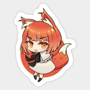 Cute little chibi fox girl Sticker